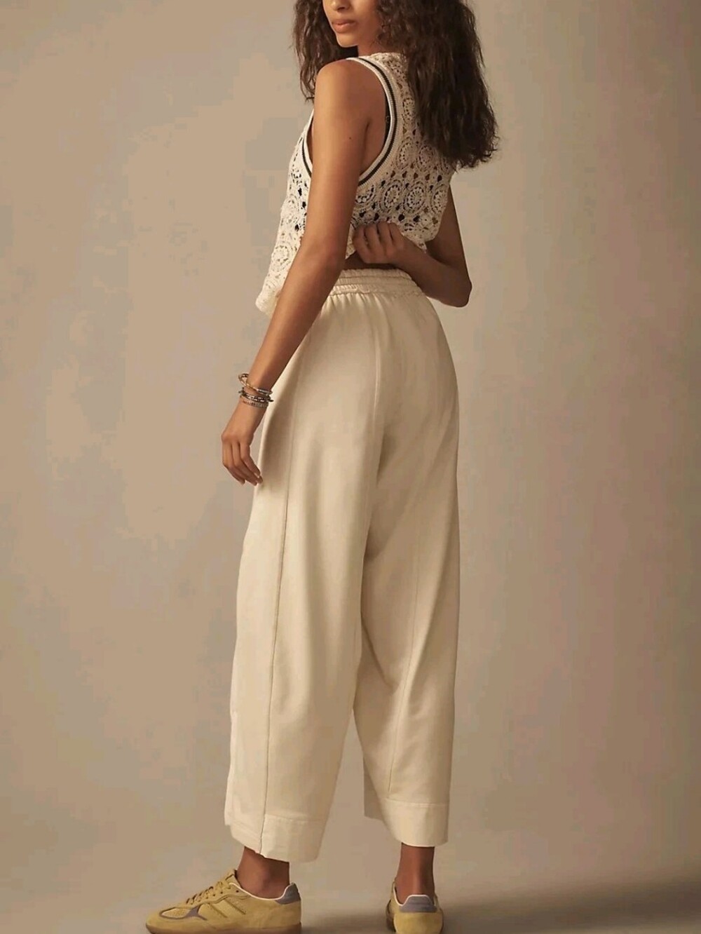 Daily Practice By Anthropologie Jesse Wide Leg In Ivory Pearl - Picture 4 of 16